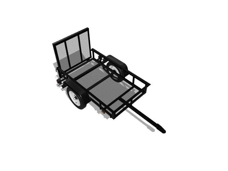 Carry-On Trailer 4-ft x 7-ft Steel Mesh Utility Trailer image 1