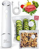 Chef Preserve Compact Vacuum Sealer for Food (Vacuum Sealer Machine + 30 Reusable Vacuum Bags) Powerful Handheld Vacuum Sealer Machine, Seal Meal Saver, Portable Food Sealer image 0