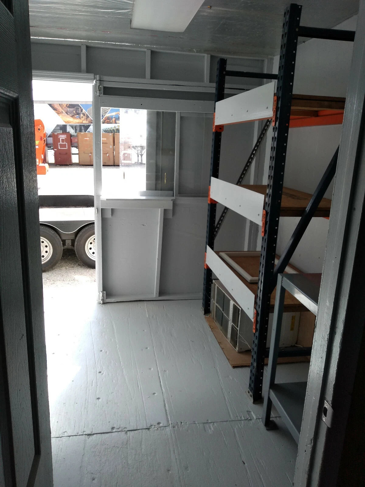 40 ft Container Shop – Climate Controlled Office + Inventory Storage / Racking image 6