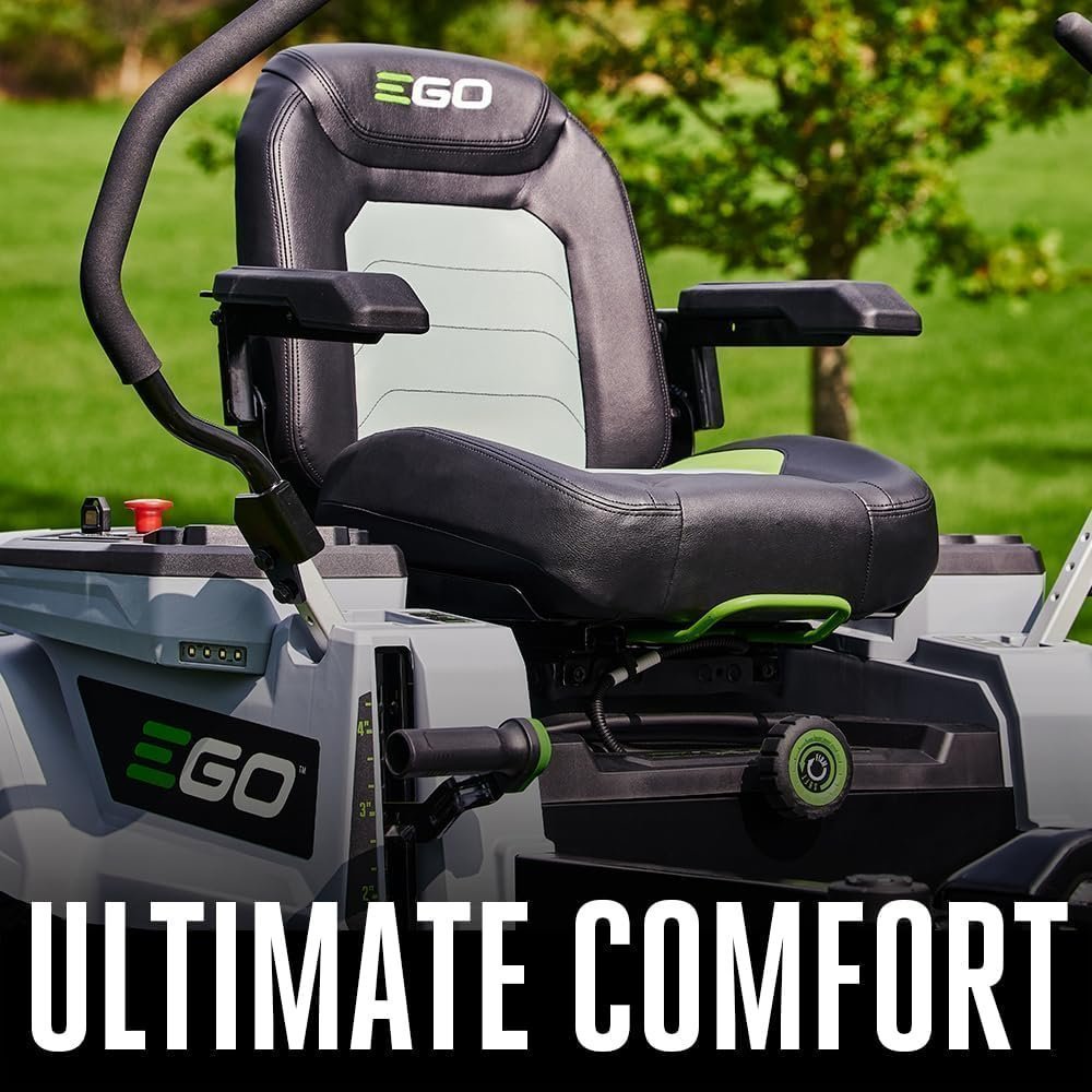 EGO Power+ Electric Riding Lawn Mower, 42″ Deck with Zero Turn Radius, Includes (4) 56V 10.0Ah Batteries and Charger – ZT4204L image 5