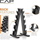CAP Barbell Rubber Coated Dumbbell Weight Set with Vertical Rack | 100 lb, 150 lb, and 210 lb Options image 3