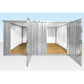 4M X 4.2M Side Linked Flat Pack Container Bundle (Galvanised) image 0