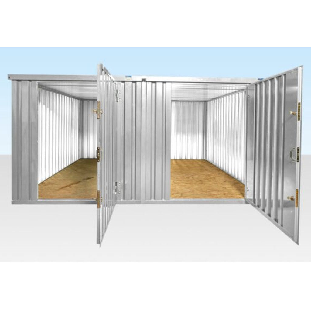 4M X 4.2M Side Linked Flat Pack Container Bundle (Galvanised) image 0