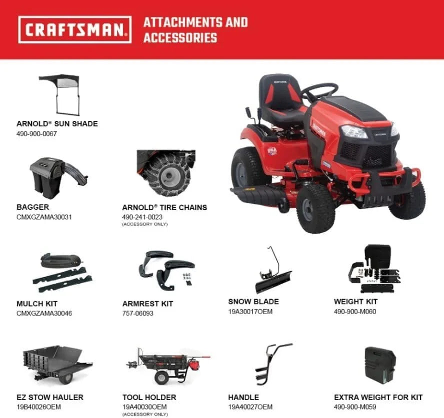 Craftsman T2200K 42-in 20 HP 725cc Hydrostatic Riding Mowers. image 1