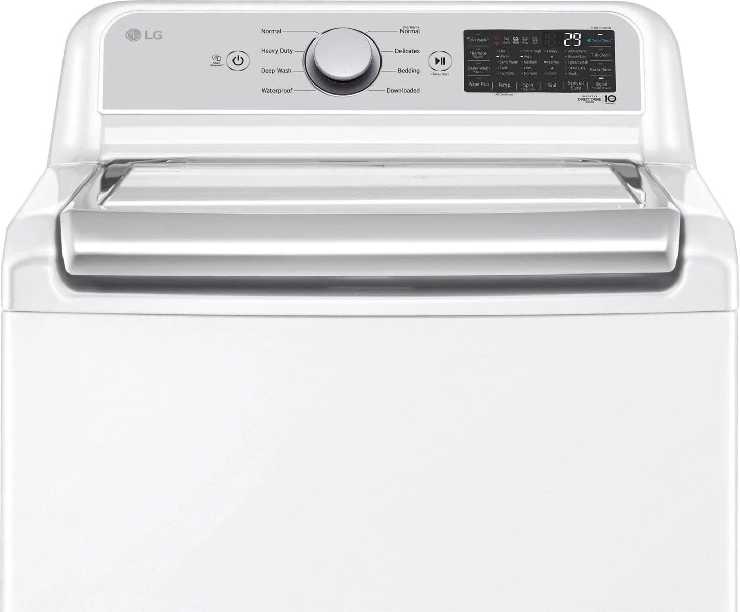 LG – 5.5 Cu. Ft. Smart Top Load Washer with TurboWash3D – White image 9