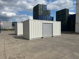 20ft Custom Shipping Container – Roller Shutter RAL 7035 Respray image 0