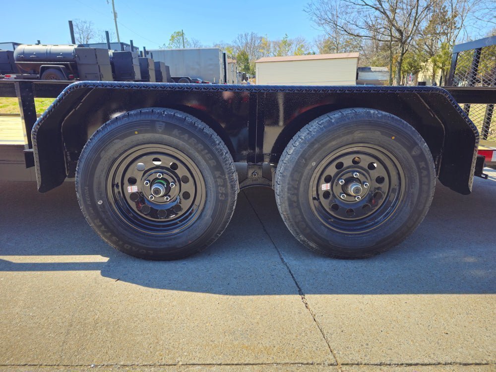 6’4″ x 16 Utility Trailer Double Axle Dovetail With Gate Powder Coated (2) 3500lb Axles image 12