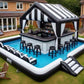 Family Party Backyard Inflatable Pool Bar Water Floating Bar Tent House Combo Swimming Pool Blow up Water Pool Bars For Outdoor yijia image 0