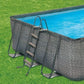 Summer Waves 32ft x 16ft x 52in Rectangle Frame Above Ground Swimming Pool Set image 2