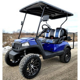 Terminator 48v Electric Golf Cart Four Seater NEW – Massive Rims/Tires & – Blue Body/Blue Seats image 0