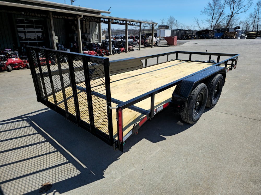 6’4″ x 16 Utility Trailer Double Axle Dovetail With Gate Powder Coated (2) 3500lb Axles image 15