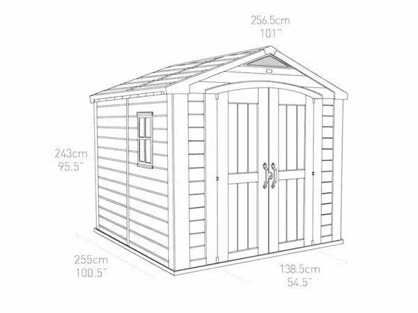 Keter Factor 8×8 Foot Large Resin Outdoor Shed image 6