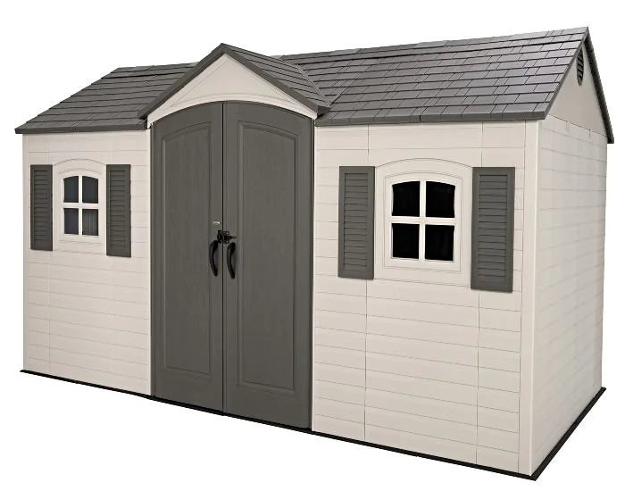 Lifetime Legacy 15×8 Plastic Storage Shed Kit w/ Floors image 0