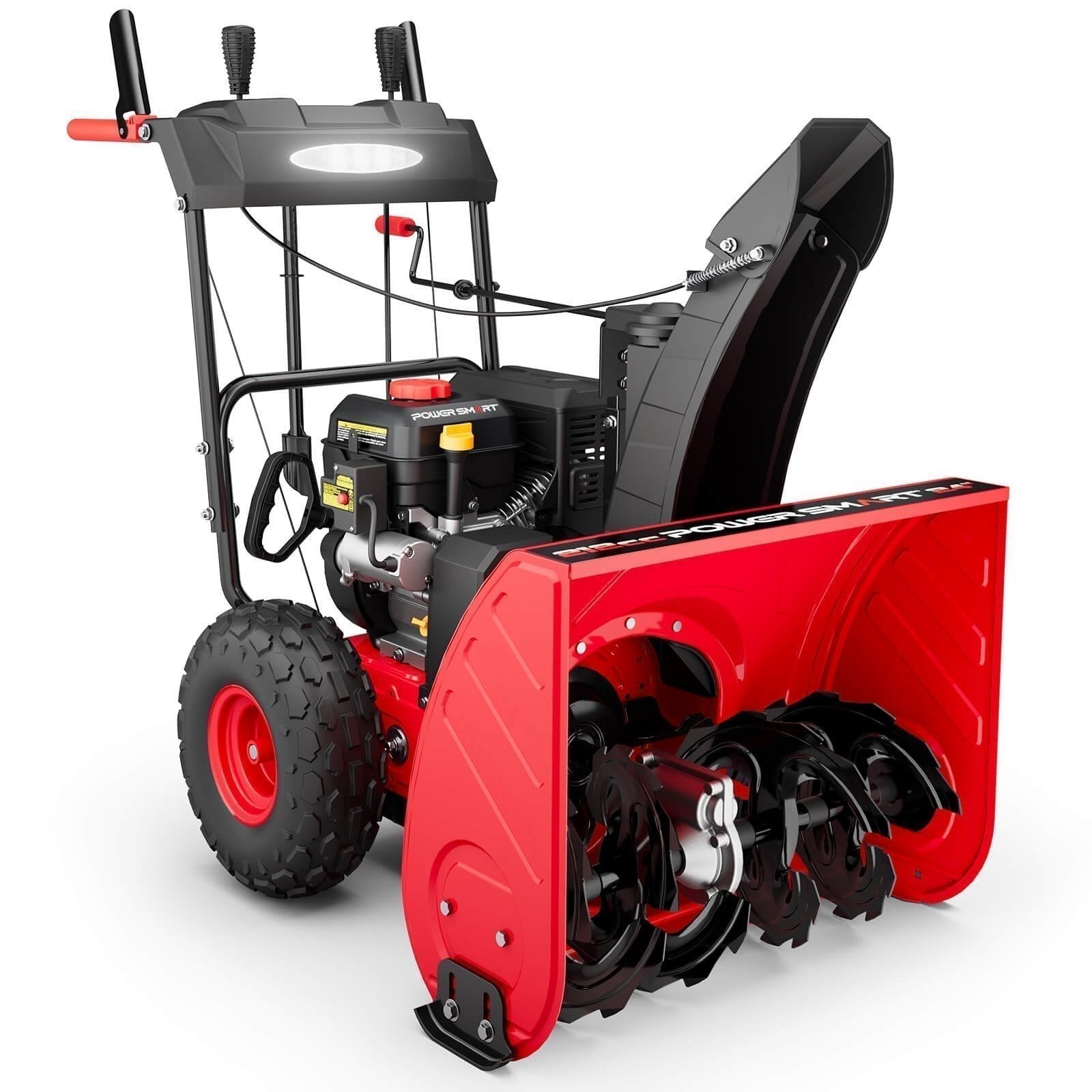 PowerSmart Snow Blower Gas Powered 24 Inch Self-Propelled 2-Stage 212cc Engine with Electric Start image 0