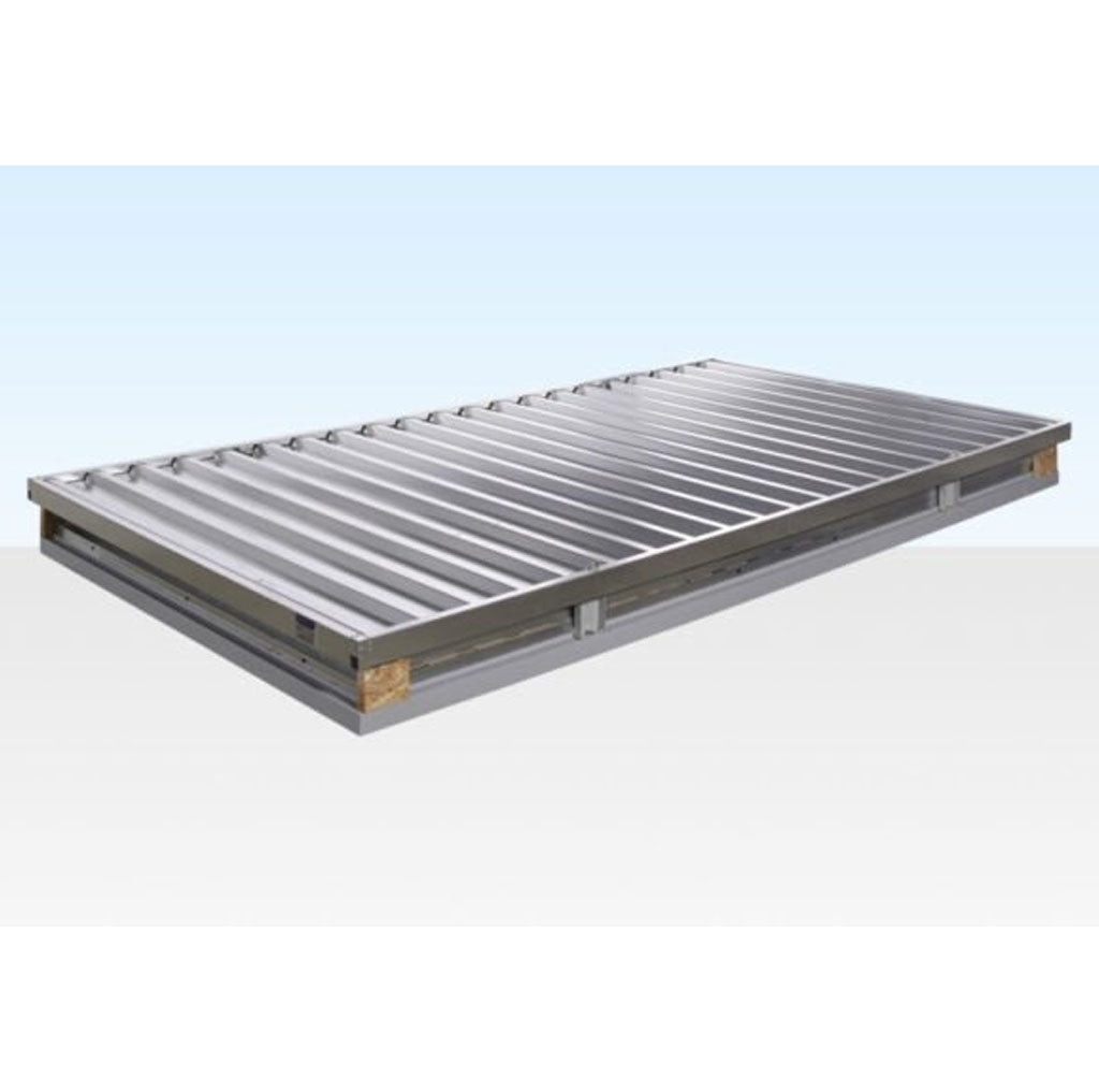 4M X 2.1M Flat Pack Container Store – Galvanised image 1