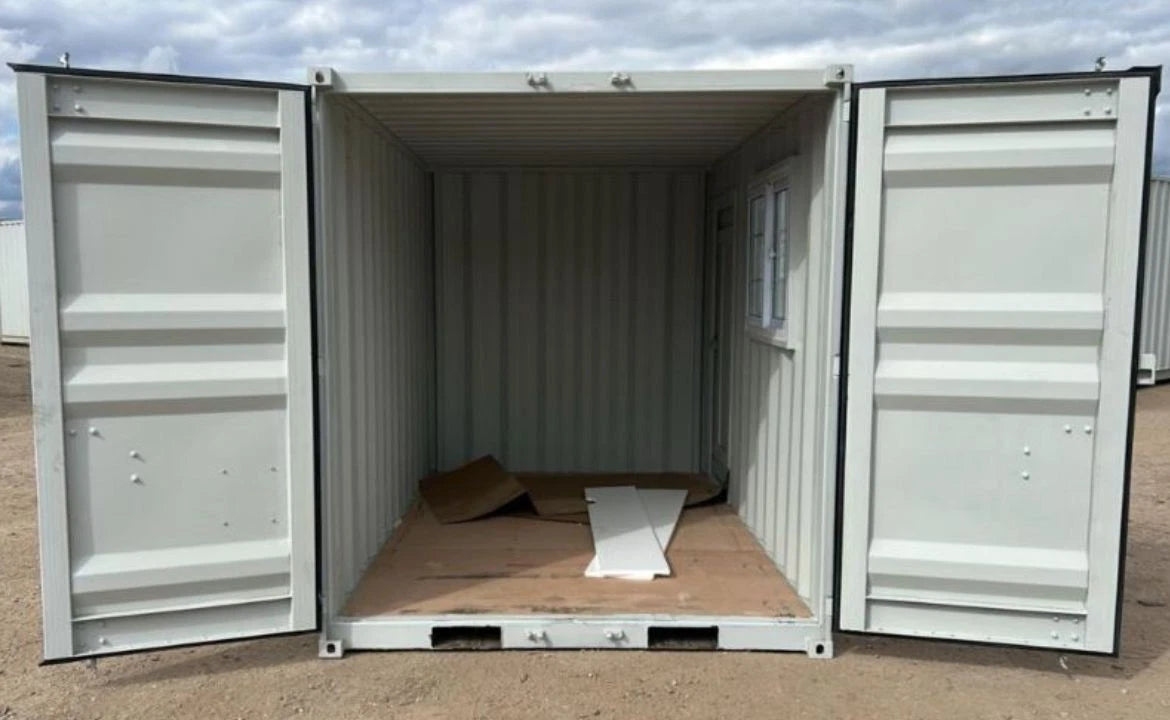 9ft Container Office complete with window and side door image 7