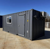 20 ft 20’ Slate Gray Shiplap 120V Shipping Container Office Minisplit image 0