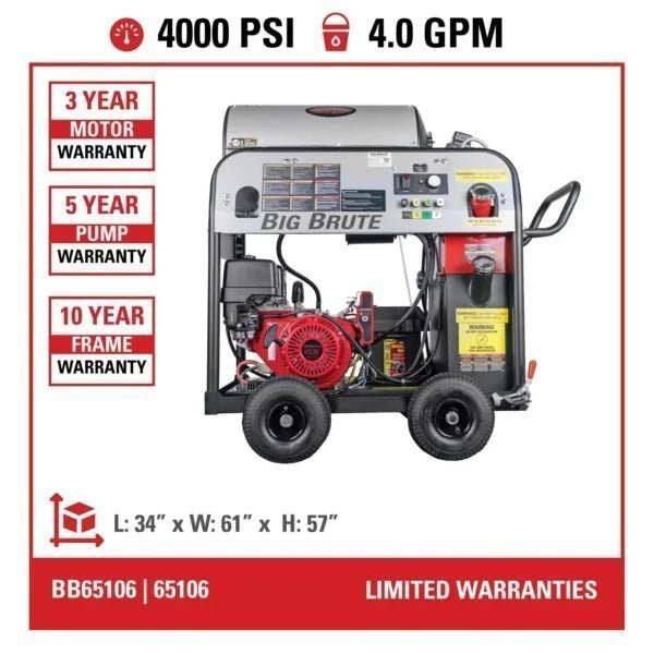 Simpson BB65106 Big Brute Professional 4000 PSI (Gas-Hot Water) Pressure Washer image 12