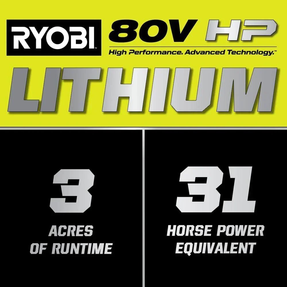 RYOBI 80V HP Brushless 42 in. Battery Electric Cordless Zero Turn Riding Mower Batteries and Charger 80V Batteries 40V image 14
