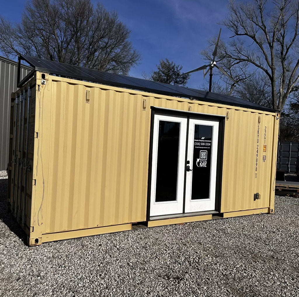20 ft Shipping Container Office Solar Off Grid Or Grid image 1