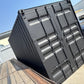20ft Shipping Container – Matte Black w/ 12’ Side Roll-Up Door image 4
