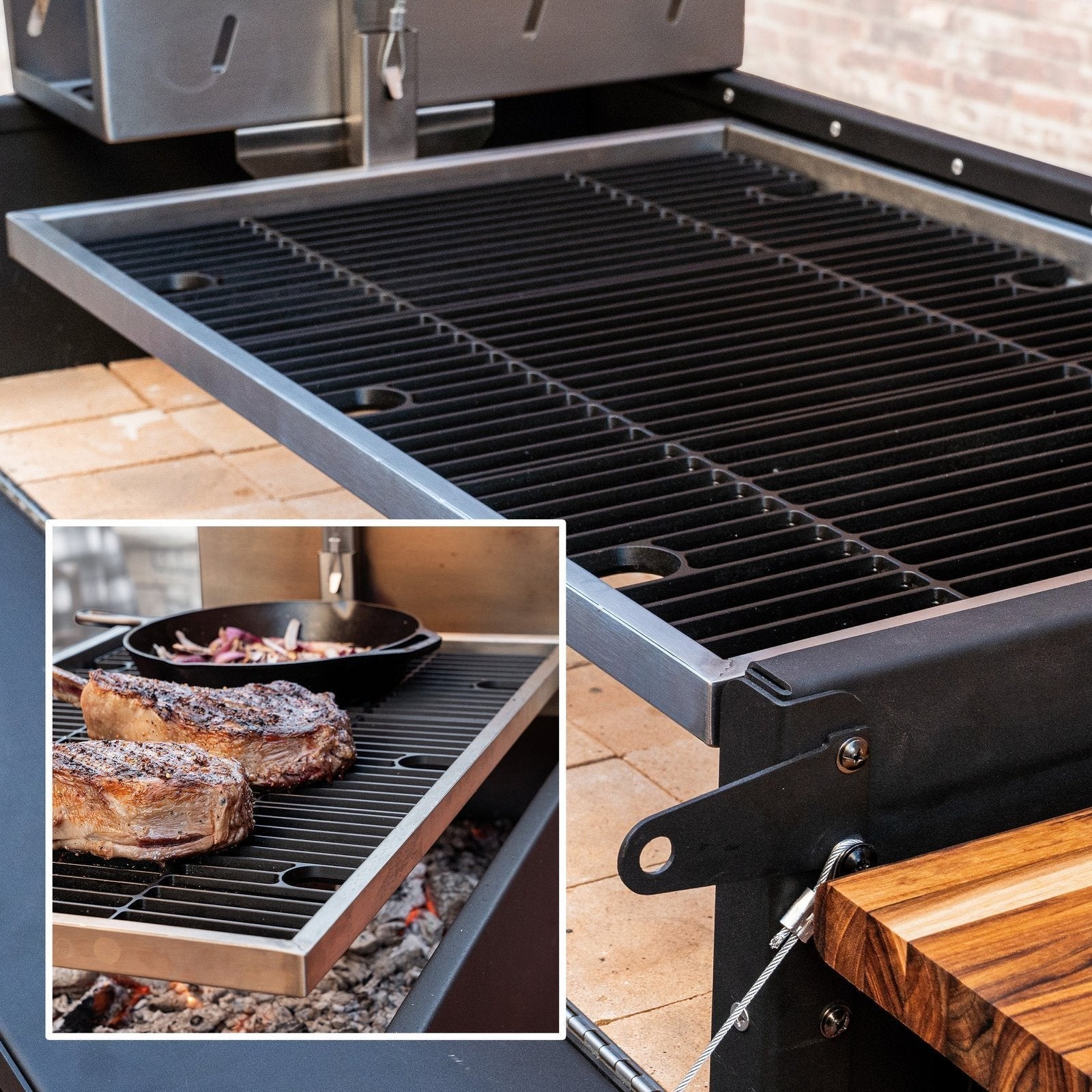 Premium Argentine/Santa Maria BBQ Grill with Wood Fire and Charcoal Grill image 10