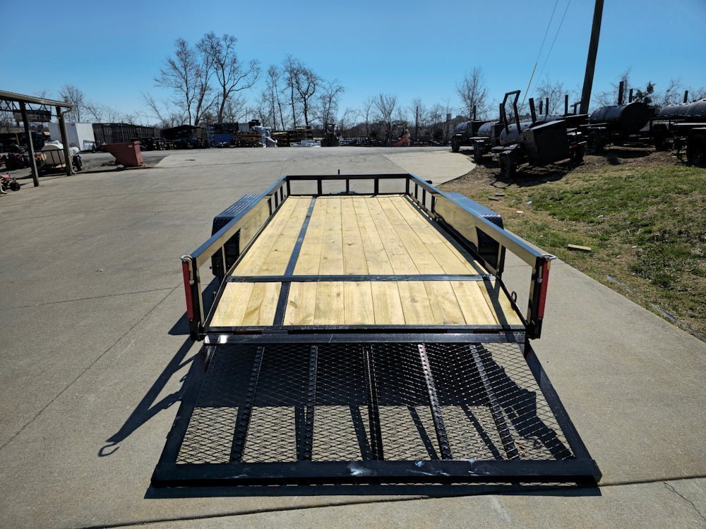 6’4″ x 16 Utility Trailer Double Axle Dovetail With Gate Powder Coated (2) 3500lb Axles image 6