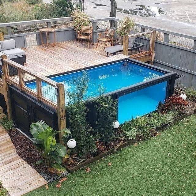 Fiberglass Acrylic Window Pool Swimming Outdoor Above Ground Pool Prefabricated Container Swimming image 3