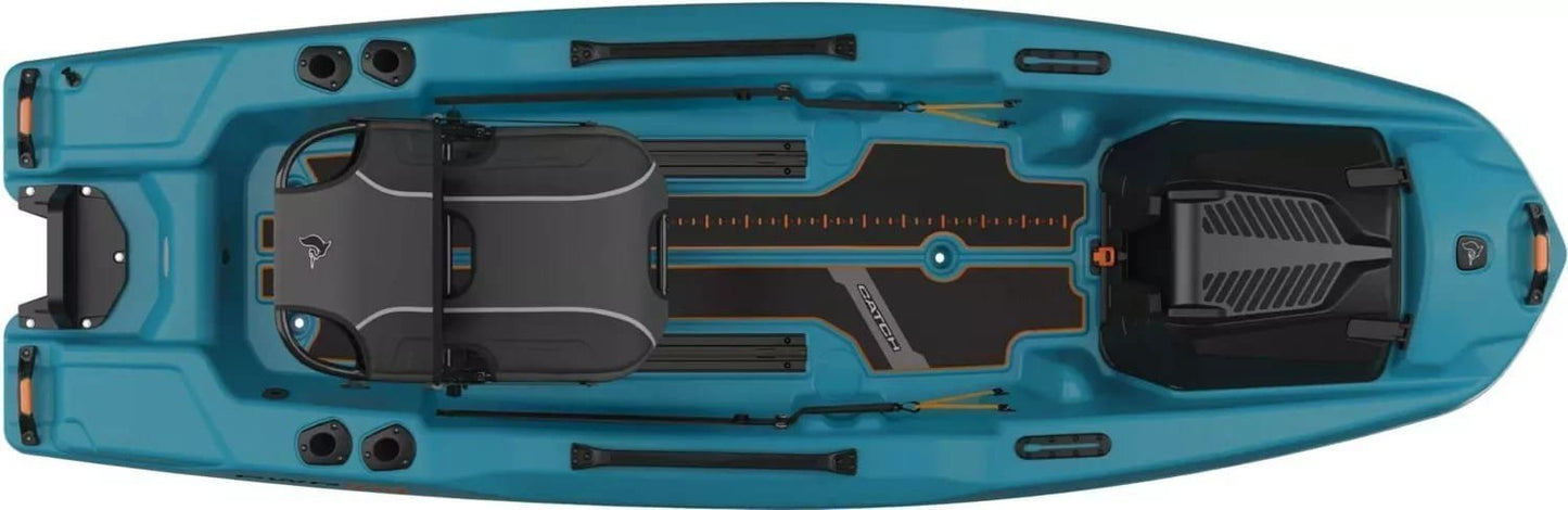 Pelican Catch Pwr 100 Single-Person Fishing Boat – Turquoise Blue image 2