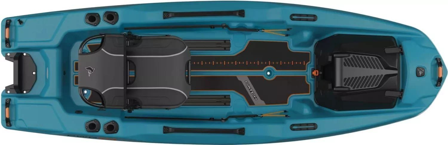 Pelican Catch Pwr 100 Single-Person Fishing Boat – Turquoise Blue image 2