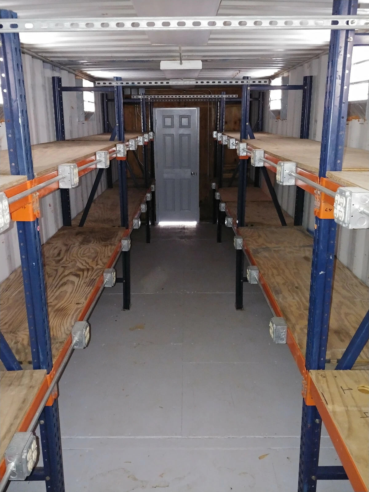 40 ft Container Shop – Climate Controlled Office + Inventory Storage / Racking image 8