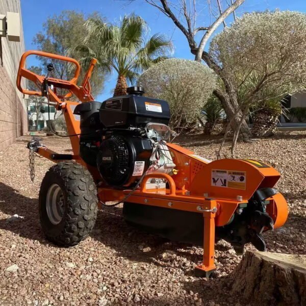 Power King 11 in. 14 HP Commercial Kohler Gas Powered Stump Grinder with Extra Set of Teeth and Precision Control Brake – Seacayago image 1