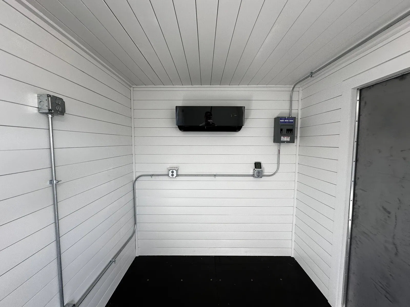 20ft 20’ Slate Gray Shiplap 120V Shipping Container Office Mini Split image 5
