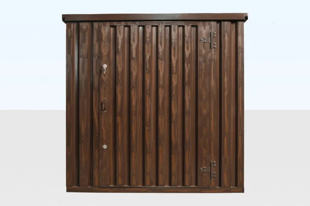 Wood-Effect Flat Packed Storage Container 2M X 2.1M image 1