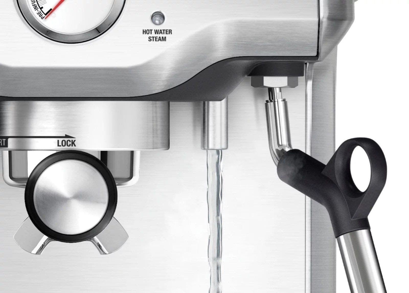 Breville – the Infuser Manual Espresso Machine with 15 bars of pressure, Milk Frother and Water filtration – Silver image 3