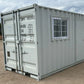 9ft Container Office complete with window and side door image 0