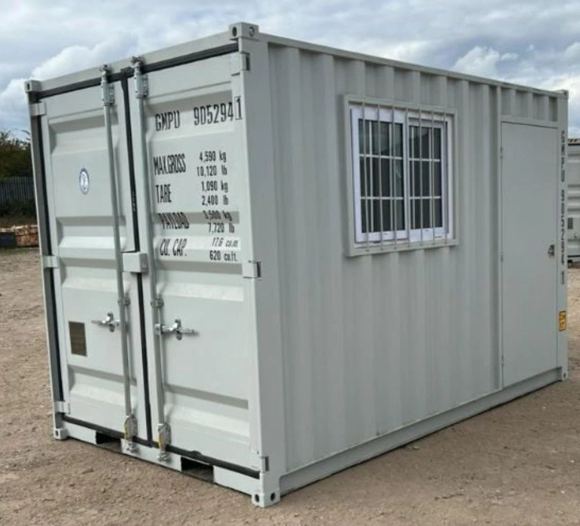 9ft Container Office complete with window and side door image 0