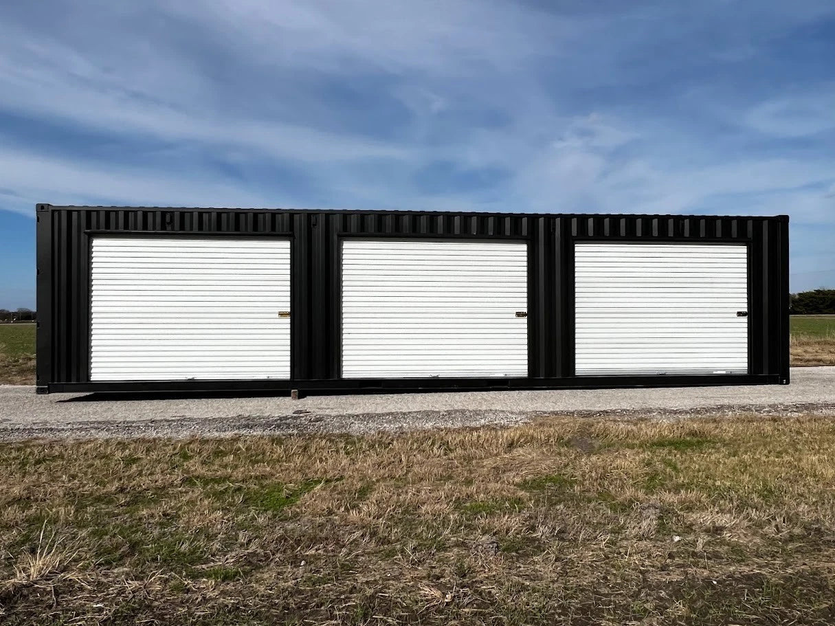 40ft Shipping Container w/3 Roll-Up Side Doors image 3
