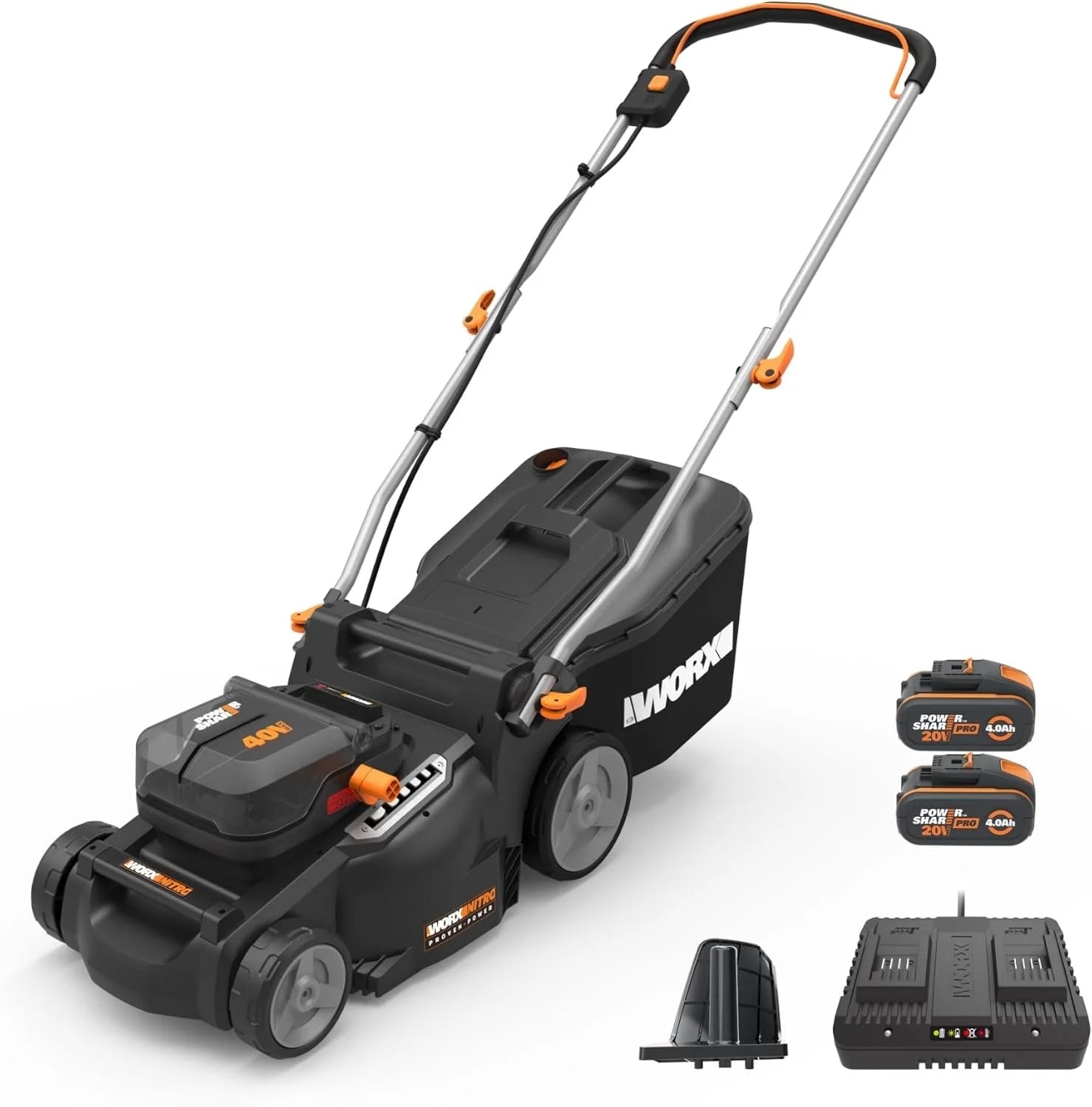 WORX Nitro 40V 16″ Cordless Lawn Mowers w/Brushless Motor 2.0 & Intellicut. image 0