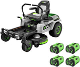 EGO Power+ Electric Riding Lawn Mower, 42″ Deck with Zero Turn Radius, Includes (4) 56V 10.0Ah Batteries and Charger – ZT4204L image 0