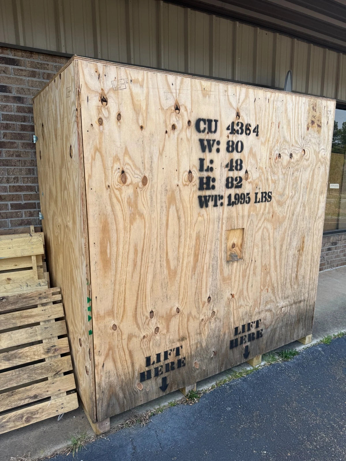 Heavy Duty Wood Shipping Crate – 80″ x 48″ x 82″ image 0