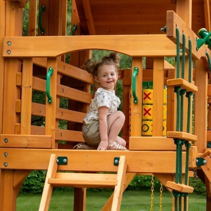 Treasure Trove II Swing Set /Tongue and Groove Wood Roof image 3