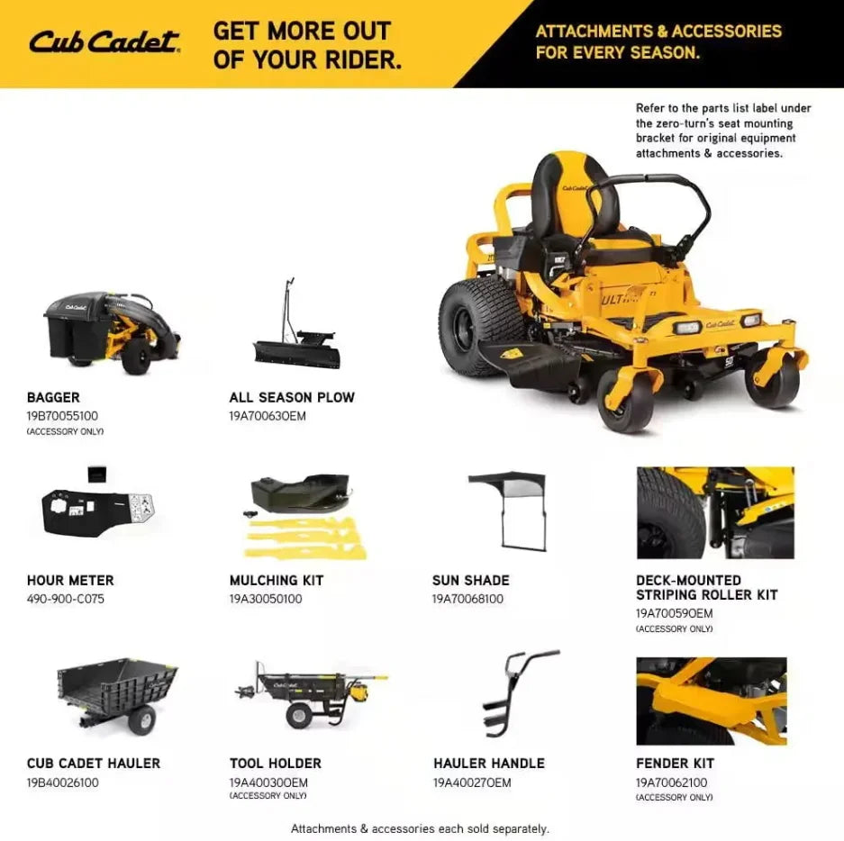 Cub Cadet Ultima ZT1 50″ Zero-Turn Riding Lawn Mower – Power, Precision & Comforts. image 2