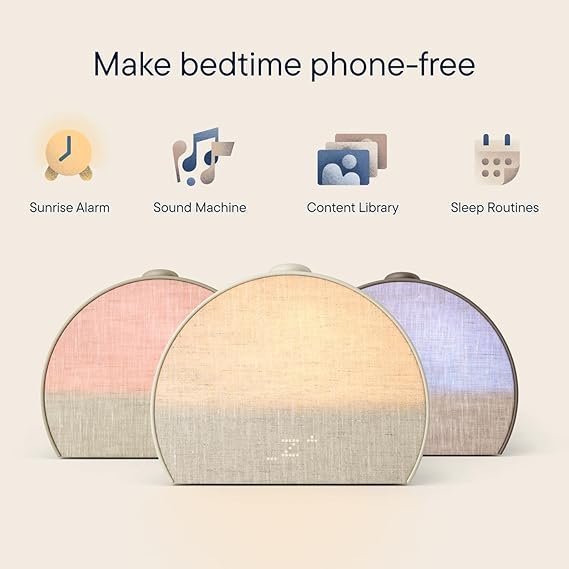 Hatch Restore 3 Sunrise Alarm Clock, Sound Machine, Smart Light (Putty) – White Noise, Screen-Free Sleep Routine image 1