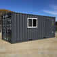 20 ft 20’ Slate Gray Shiplap 120V Shipping Container Office Minisplit image 2