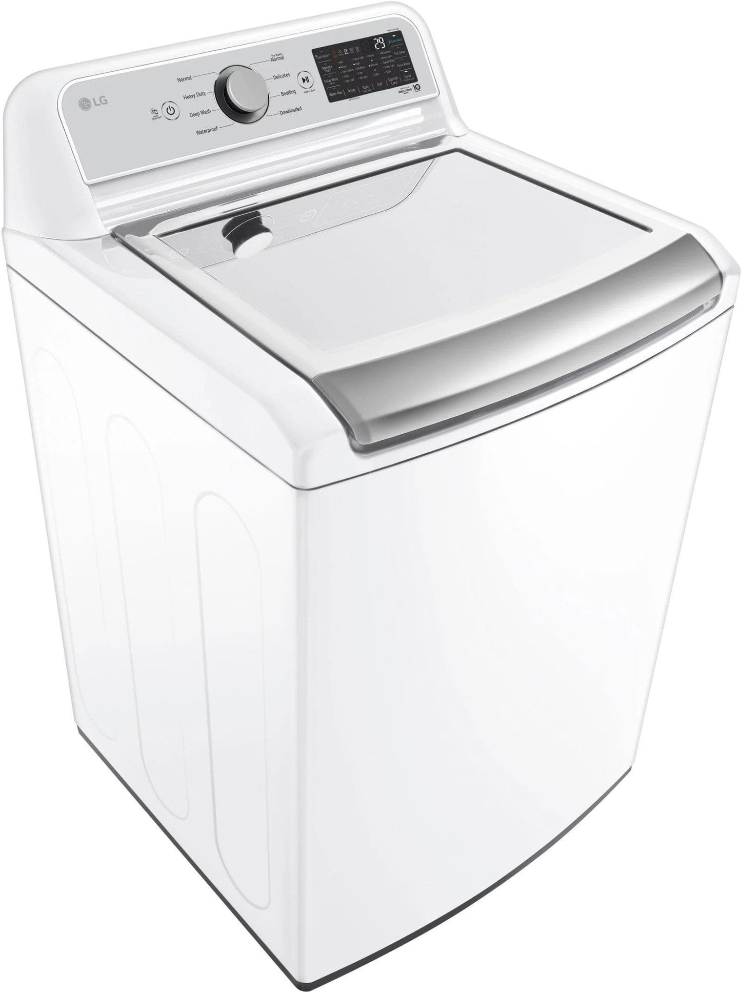 LG – 5.5 Cu. Ft. Smart Top Load Washer with TurboWash3D – White image 1