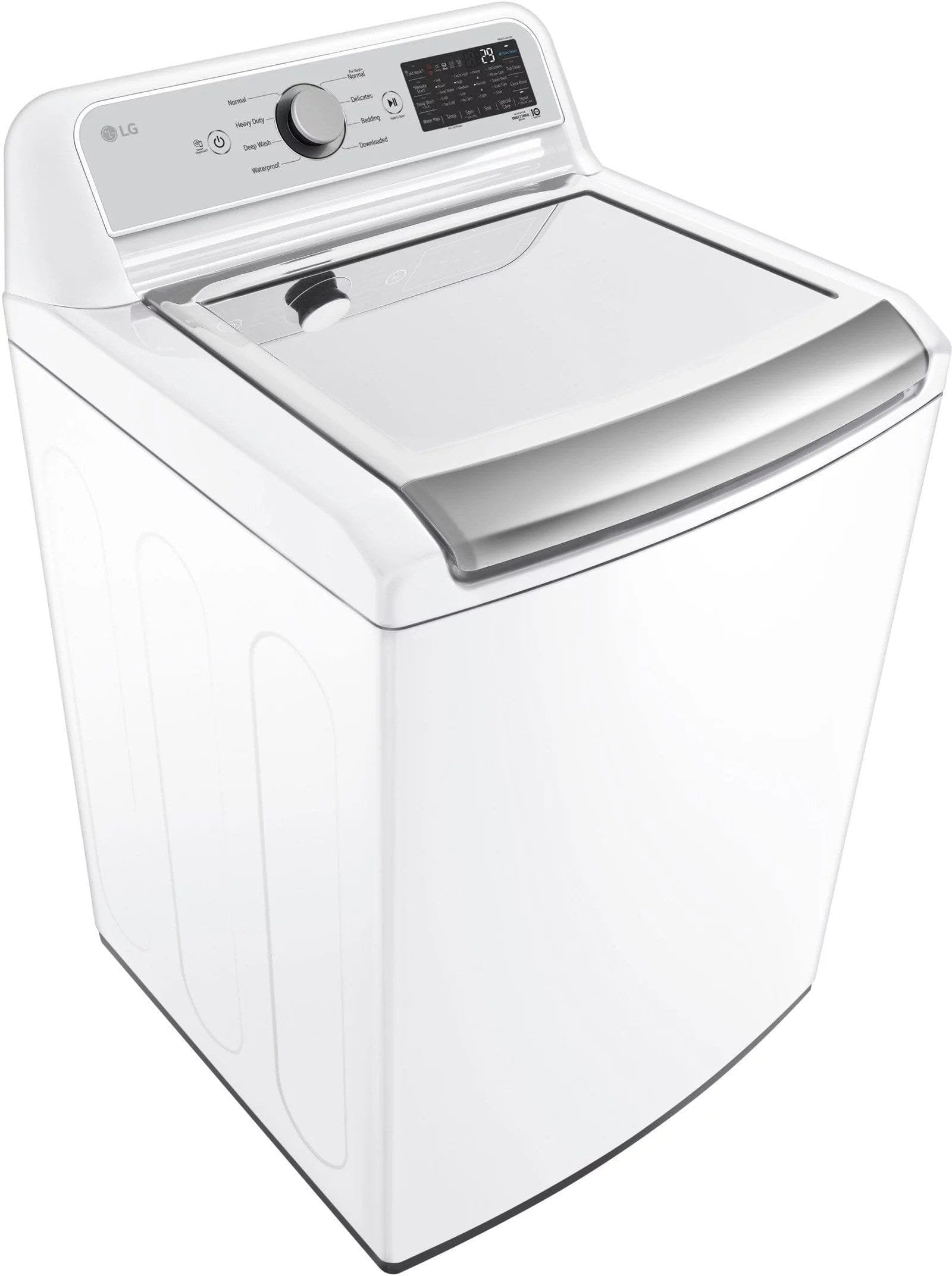 LG – 5.5 Cu. Ft. Smart Top Load Washer with TurboWash3D – White image 1